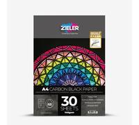 Zieler : Cartridge Paper Pad : 140gsm : 30 Sheets : A4 : Black