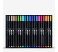 Zieler : Fineliner Drawing Pens : 0.4mm : Assorted Colours : Set of 20