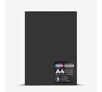 Zieler : Mount Board : 1400 Micron : A4 : Pack of 4 : Black