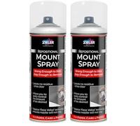 ZIELER® Repositional Adhesive Mount Spray (400ml Large can) - Strong Enough to Stick, Easy Enough to Remove - Ideal for Paper, Card & Photos - Anti-Clog Nozzle - Dries Clear (Pack of 2)