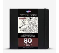 Zieler : Sketch Book Journal : 140gsm : 140x140mm : 80 Sheets : Square : Black
