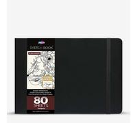 Zieler : Sketch Book Journal : 140gsm : 207x140mm : 80 Sheets : Landscape : Black