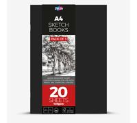 Zieler : Sketchbook : Softcover : 140gsm : A4 : 20 Sheets : Pack of 3