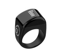 Ziemms Zikr Ring- Muslim Digital Azan Alarm Clock, Digital Tasbih Finger Counter with OLED Screen, Waterproof, APP Support Counter Smart Ring(Black, 8 inch)