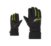 Ziener Gordanus Men's Ski/Winter Sports Gloves - Waterproof - PFC Free - Black & Lime - Size 10.5