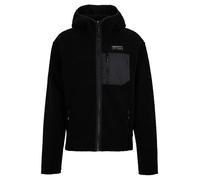 Ziener Men's Juha-Z High-Loft Fleece Jacket, Midlayer, Hood, Black, 48