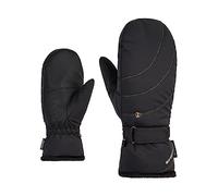 Ziener Women's KAHLIA Ski Mitten/Winter Sports | Primaloft Plush Lining, Black.Gold Art, 8