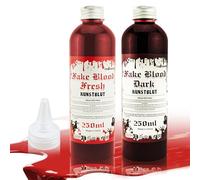 ZIENZENGYA 500 ml Artificial Blood Halloween Make-Up, Theatre Blood, Film Blood, Fake Blood, Washable Blood Drops for Carnival, Theatre, Mischief, Zombie, Vampire, Clown, Monster, Cosplay, Special