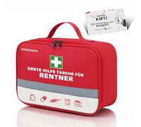 ZIENZENGYA Pensioner Gift Woman, Retirement Gift Set, First Aid Bag for Pensioners, Gift for Women, Retirement for Colleagues (Red, Without Contents)