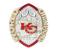 ZIERVIA Football Champion Ring-Kansas Mahomes 15 - Commemorative Gift for Fans(2023-2024,8#)