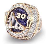 ZIERVIA Golden State Stephen Curry Basketball Championship Ring - Warriors 4 Variants (2015/2017/2018/2022), Sports Peripheral Collectible Ornament(2018,9#)