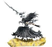 ZIERVIA Ichigo Kurosaki Final Mugetsu Form Statue Bleach Anime 28cm Tall, Bankai Tensa Zangetsu Shattered Blade Action Figure Model, Premium Collectible Gift for Fans