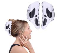 Zifengcer 2pcs Halloween Hair Claw Clip Big Mask Ghost Face Hairpin Funny Ponytail Clip Scream Grimaces Scary Styling Shark Clip Hair Accessories Halloween Styling