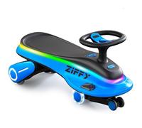 ZIFFY 45W 5.5A Light-Up Electric Wiggle Car with Pedal, Rechargeable Battery, 2-in-1 Swing Car, 2 Speed Ride-On Toy, Anti-Rollover, Flashing Wheels for Ages 3+ (Up to 110 lbs)