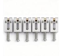 ZIFLUX 6PCS 10.5mm Guitar Bridge Brass Roller Saddles Stainless Steel Tremolo Bridges Saddle for Fender Telecaster Tele Stratocaster Strat ST TL Style Electric Guitar Replacement