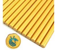 Zifospy 26-Piece 7mm Mini Wax Seal Sticks for Glue Guns - Elegant Sealing for Wedding Invitations, Greeting Cards, Wine Bottles & DIY Crafts (Gold)