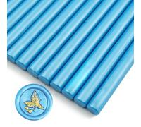 Zifospy 26-Piece 7mm Mini Wax Seal Sticks for Glue Guns - Elegant Sealing for Wedding Invitations, Greeting Cards, Wine Bottles & DIY Crafts (Sky blue)
