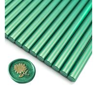 Zifospy 26-Piece 7mm Mini Wax Seal Sticks for Glue Guns - Elegant Sealing for Wedding Invitations, Greeting Cards, Wine Bottles & DIY Crafts (Pine green)