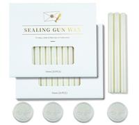 Zifospy 7mm Mini Glue Gun Wax Seal Sticks, Suitable for Wax Seals, Greeting Cards, Letters, Wine Bottle Sealing & DIY Crafts,60 Pcs（Pearlescent White）