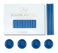 Zifospy 7mm Mini Glue Gun Wax Seal Sticks, Suitable for Wax Seals, Greeting Cards, Letters, Wine Bottle Sealing & DIY Crafts,36 Pcs（Navy Blue）