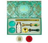 Zifospy Wax Seal Stamp Kit with Gift Box - Elegant Letter A Design for Wedding Invitations, Greeting Cards, Wine Sealing, and Party Crafts