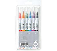 ZIG Clean Color Real Brush Pen Sets - 6 Pen Set