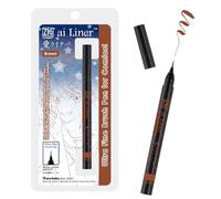 Zig Kuretake ai Liner, Ultra fine Brush tip pen, Brown, Perfect for Delicate Expressions in illustration, calligraphy,Manga, lettering, Sketch, Made in Japan