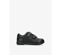 Zig&star Boys Black Kids' Atomic Brand-debossed Leather School Shoes Eur 25 /7.5 Uk Kids