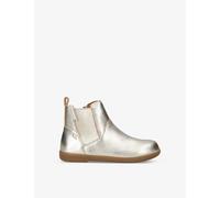 Zig&star Gold Kids Rockit Brand-debossed Leather Chelsea Boots 4-7 Years Eur 34 / 2 Uk Adult