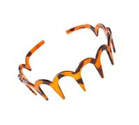 Zig Z-ag Headbands, 6 Shark Tooth Zig-Z-ag Headband with Teeth, Wavy Shape Hair Bands, Unisex Hair Accessory, Fashion Headband with Teeth for Sports, Everyday Use & Hair Protection