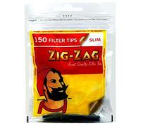 Zig Zag 150-4500 x SLIM Cigarette Tobacco Filter Tips Resealable Bag Rolling Smoking RED UK FREE P&P (1 x Pack (150 SLIM Tips))
