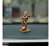Zig Zag Bahubali Hanuman Idol for Car Dashboard Hanuman Murti Bajrang Bali Small Statue for Gift, Decor, Golden (4.5 inch)