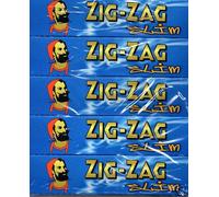 Zig Zag Blue Slim Kingsize Rolling Papers x 5 packs of 32 papers