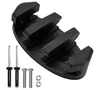 Zig Zag Cleat Kit for Kayak Anchor - Durable Black Nylon Rope Holder with Stainless Steel Screws, Essential Accessories for Canoes and Fishing Boats Bow, for 90mm Deck Marine Rigging Safety line