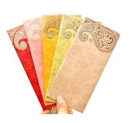 zig zag Elegant Money Gifting Envelopes Perfect for Weddings, Invitations, Baby Shower Shagun Cash Gift of Prosperity Multi Color Pack of 50