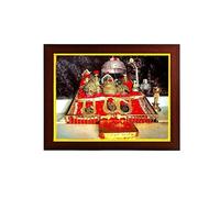 zig zag Goddess Maa Vaishno Devi / Mata Small Photo Frame For Wall Table Size Small ( 6x8 inches, Acrylic Glass),Brown