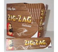 Zig Zag Green/Blue Slim/Red/Silver Slim/Unbleached Brown King Size Rolling Papers by Trendz (Unbleached Brown, 3 Booklets)