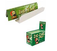 Zig Zag Green Regular/Standard Size Cigarette Rolling Papers with Cut Corners for Easy Rolling (100 Packs - Boxed)