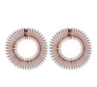 Zig Zag Headband 12pcs Rhinestone Plastic Full Circle Stretch Diamond Flexible Comb Teeth Headband Hair Band Clip Fixed Accessories(Style B-brown)
