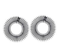 Zig Zag Headband 12pcs Rhinestone Plastic Full Circle Stretch Diamond Flexible Comb Teeth Headband Hair Band Clip Fixed Accessories(Style B-black)