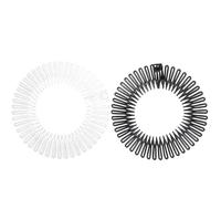 Zig Zag Headband 12pcs Rhinestone Plastic Full Circle Stretch Diamond Flexible Comb Teeth Headband Hair Band Clip Fixed Accessories(12PCS-1)