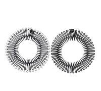 Zig Zag Headband 12pcs Rhinestone Plastic Full Circle Stretch Diamond Flexible Comb Teeth Headband Hair Band Clip Fixed Accessories(12PCS-2)