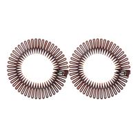 Zig Zag Headband 12pcs Rhinestone Plastic Full Circle Stretch Diamond Flexible Comb Teeth Headband Hair Band Clip Fixed Accessories(Style A-brown)