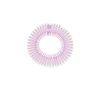 Zig Zag Headband 30Pieces Full Circular Stretch Comb Headbands Flexible Plastic Circle Hair Wrap Hairband Holder(Pink)