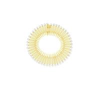 Zig Zag Headband 30Pieces Full Circular Stretch Comb Headbands Flexible Plastic Circle Hair Wrap Hairband Holder(Yellow)