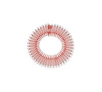 Zig Zag Headband 30Pieces Full Circular Stretch Comb Headbands Flexible Plastic Circle Hair Wrap Hairband Holder(Red)