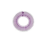 Zig Zag Headband 30Pieces Full Circular Stretch Comb Headbands Flexible Plastic Circle Hair Wrap Hairband Holder(Purple)