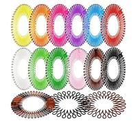 Zig Zag Headband 30Pieces Full Circular Stretch Comb Headbands Flexible Plastic Circle Hair Wrap Hairband Holder(Mix)