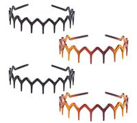 Zig Zag Headband,4 PCS Women's Adjustable Tooth Headbands Plastic Tooth Headband Fashionable Ladies Headbands Sharks Toothes Head Bands Non-Slip Hair Accessories for Women Men Girls