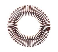Zig Zag Headband 50pcs Women Plastic Full Circle Stretch Diamond Flexible Comb Teeth Headband Hair Band Clip Fixed Non-Slip Accessories(Coffee)